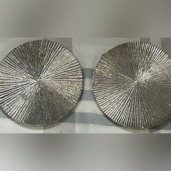 SIX VINTAGE COASTERS SILVER TONE - Picture 4 of 10